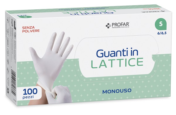 PROFAR GUANTO IN LATTICE SENZA POLVERE S 100 PEZZI - dottorbianchi.it