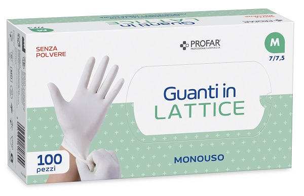 PROFAR GUANTO IN LATTICE SENZA POLVERE M 100 PEZZI - dottorbianchi.it