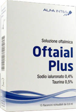 SOLUZIONE OFTALMICA OFTAIAL PLUS ACIDO IALURONICO 0,4% E TAURINA 15 FLACONCINI RICHIUDIBILI DA 0,6 ML - dottorbianchi.it