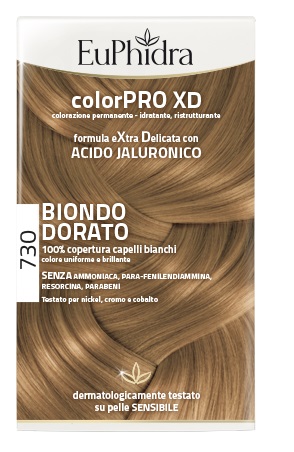 EUPHIDRA COLORPRO XD 730 BIONDO DORATO GEL COLORANTE CAPELLI IN FLACONE + ATTIVANTE + BALSAMO + GUANTI - dottorbianchi.it