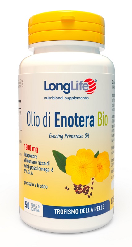 LONGLIFE OLIO ENOTERA BIO 1300 MG 50 PERLE - dottorbianchi.it