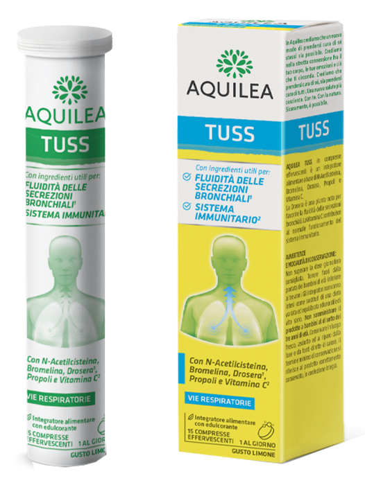 AQUILEA TUSS 15 COMPRESSE EFFERVESCENTI 90 G - dottorbianchi.it