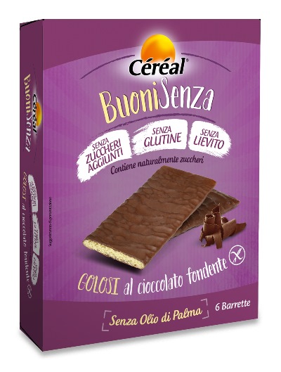 CEREAL BUONI SENZA GOLOSI CIOCCOLATO FONDENTE 6 X 17 G - dottorbianchi.it
