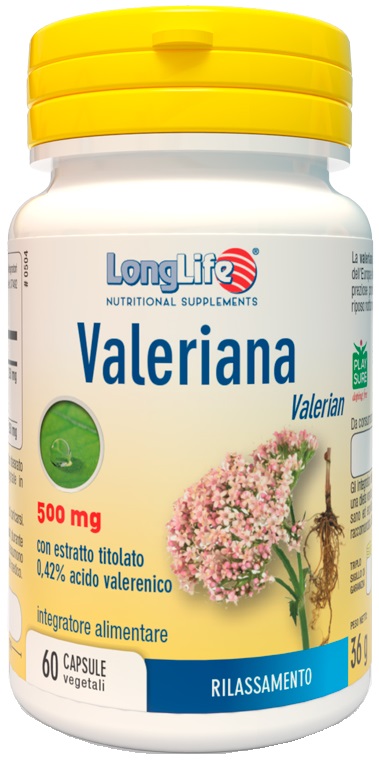 LONGLIFE VALERIANA 60 CAPSULE 500 MG - dottorbianchi.it