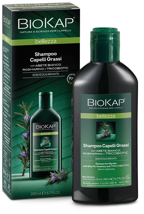 BIOKAP BELLEZZA SHAMPOO CAPELLI GRASSI CON TRICOBIOTIC 200 ML - dottorbianchi.it