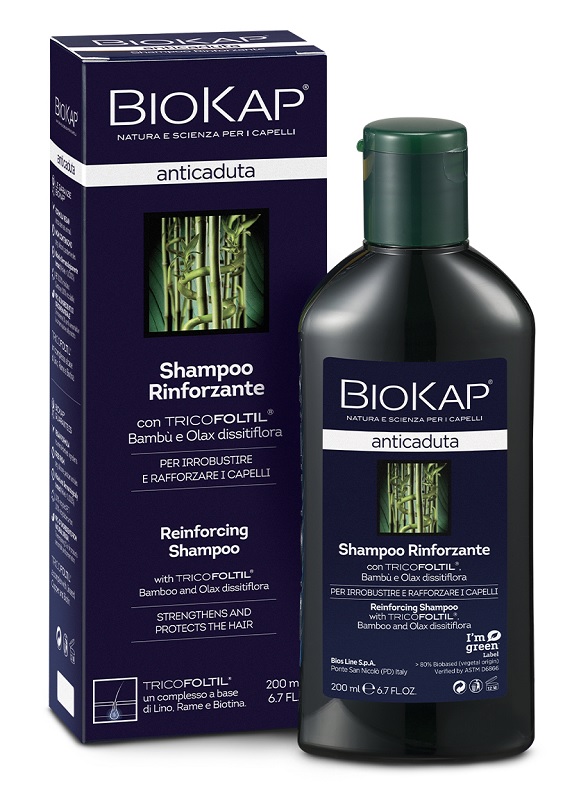 BIOKAP SHAMPOO RINFORZANTE ANTICADUTA CON TRICOBIOTIC NUOVA FORMULA 200 ML - dottorbianchi.it