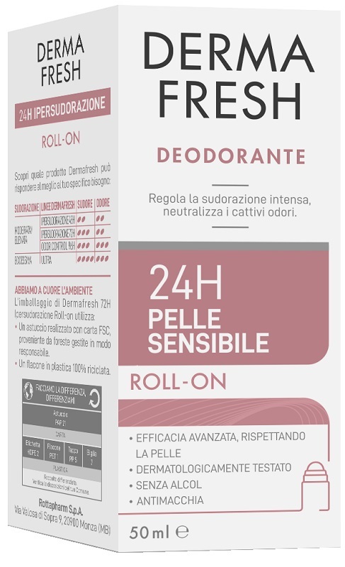 DERMAFRESH 24H PELLE SENSIBILE ROLL ON 50 ML - dottorbianchi.it