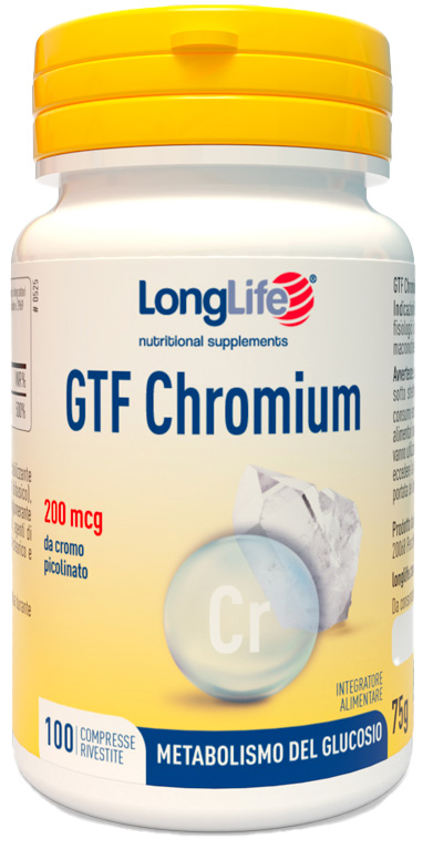 LONGLIFE GTF CHROMIUM 100 COMPRESSE - dottorbianchi.it