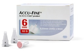 AGO PER PENNA DA INSULINA ACCU-FINE PEN NEEDLE ACCU-CHEK GAUGE 32 X 6MM 100 PEZZI - dottorbianchi.it