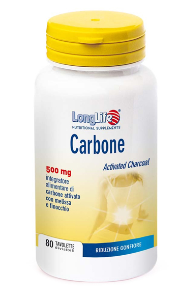 LONGLIFE CARBONE ATTIVATO 80 TAVOLETTE DIVISIBILI - dottorbianchi.it