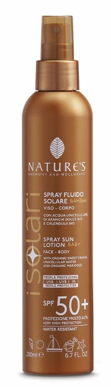 NATURE'S I SOLARI SPRAY FLUIDO BAMBINI SPF50+ 200 ML - dottorbianchi.it