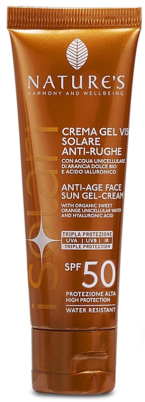 NATURE'S I SOLARI CREMA GEL VISO ANTIRUGHE SPF50 50 ML - dottorbianchi.it