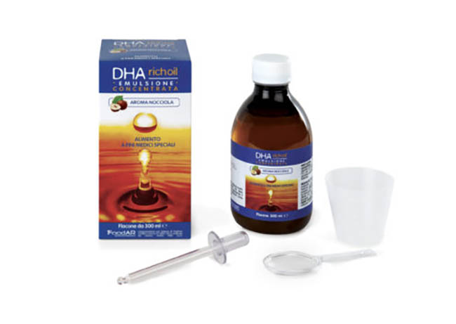 DHA RICHOIL SCIROPPO AL 25% DI DHA DI ORIGINE ALGALE GUSTO MANDORLA 30 ML - dottorbianchi.it