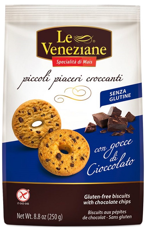 LE VENEZIANE BISCOTTI GOCCE DI CIOCCOLATO 250 G - dottorbianchi.it