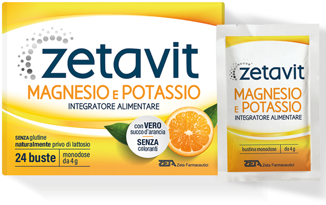 ZETAVIT MAGNESIO POTASSIO 24 BUSTINE DA 4 G - dottorbianchi.it