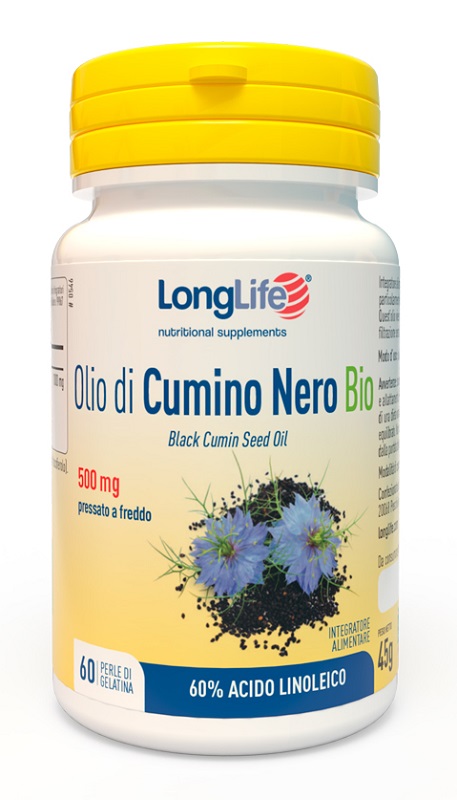 LONGLIFE OLIO DI CUMINO NERO BIO 60 PERLE - dottorbianchi.it