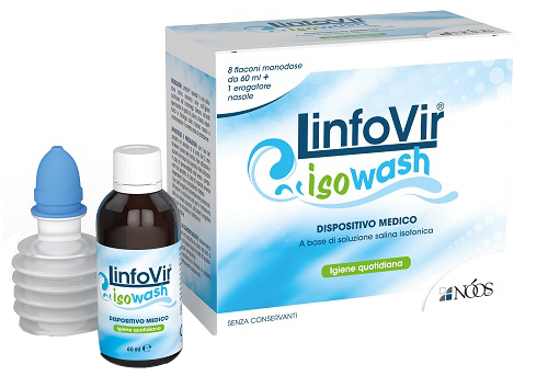 SOLUZIONE SALINA ISOTONICA LINFOVIR ISOWASH 8 FLACONI DA 60 ML - dottorbianchi.it