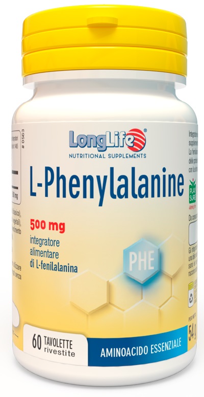 LONGLIFE L-PHENYLALANINE 500 MG 60 TAVOLETTE - dottorbianchi.it