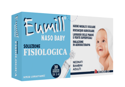EUMILL NASO BABY SOLUZIONE FISIOLOGICA 20 CONTENITORI MONODOSE 5 ML - dottorbianchi.it