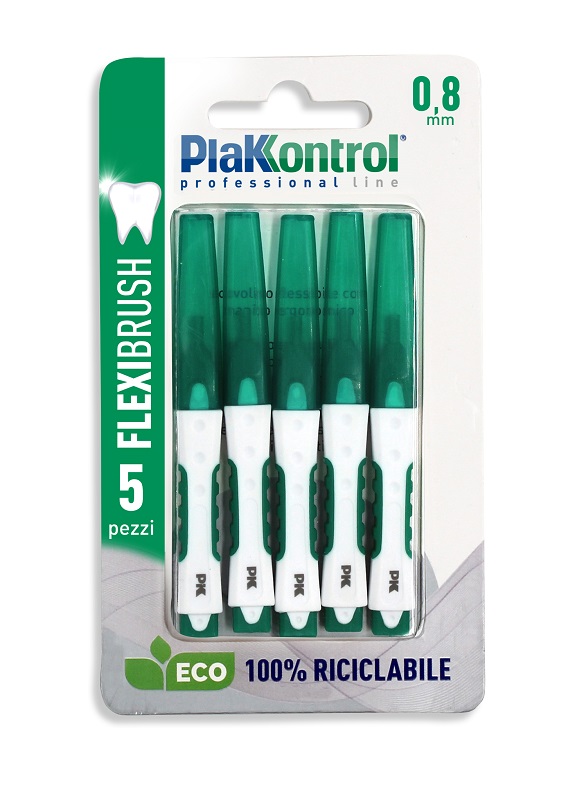 PLAKKONTROL FLEXIBRUSH SCOVOLINI INTERDENTALI 0,8 5 PEZZI - dottorbianchi.it