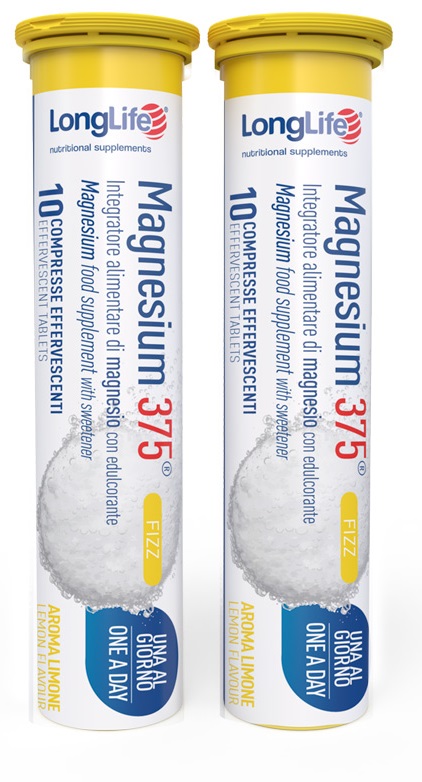 LONGLIFE MAGNESIUM 375 FIZZ 20 COMPRESSE EFFERVESCENTI - dottorbianchi.it