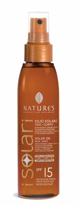 NATURE'S I SOLARI OLIO SOLARE VISO CORPO SPF 15 150 ML - dottorbianchi.it