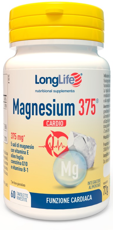 LONGLIFE MAGNESIUM 375 CARDIO 60 TAVOLETTE - dottorbianchi.it