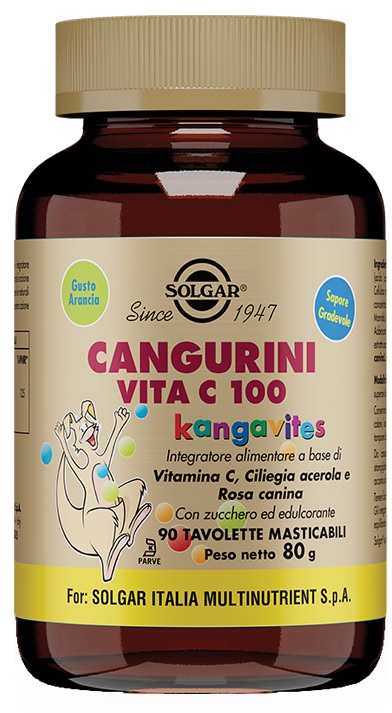 CANGURINI VITA C 100 90 TAVOLETTE MASTICABILI - dottorbianchi.it