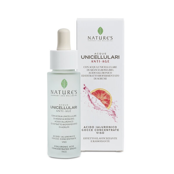 ACQUE UNICELLULARI ACIDO JALURONICO GOCCE VISO ANTI AGE ARANCIA ROSSA 30 ML - dottorbianchi.it