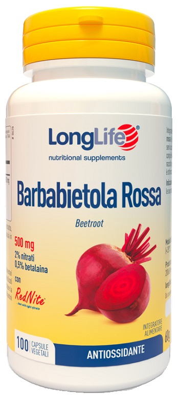 LONGLIFE BARBABIETOLA ROSSA 500 MG 100 CAPSULE VEGETALI - dottorbianchi.it