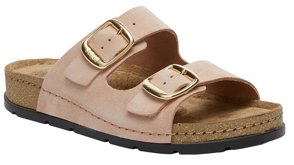 CALZATURA BORA 2 BUCKLES SUEDE W NUDE 41 - dottorbianchi.it