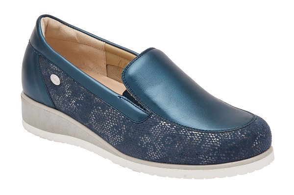 CALZATURA FIONA SLIP ON PRINTED ELAST+PERLIZED SYNTH W BLUE 38 - dottorbianchi.it