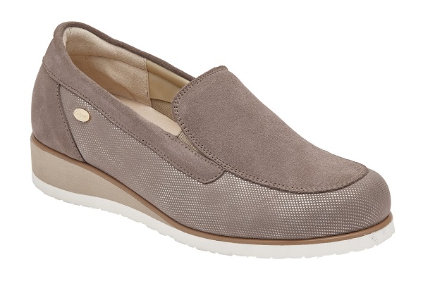 CALZATURA FIONA SLIP ON PRINTED ELASTICATED+SUEDE W TAUPE 41 - dottorbianchi.it