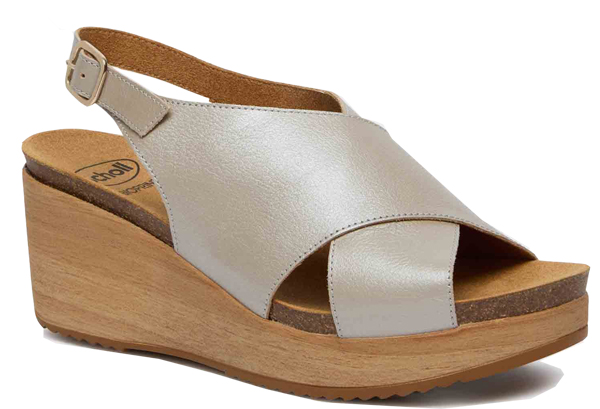 CALZATURA MILOS LAMINATED LEATHER W PLATINUM 40 - dottorbianchi.it