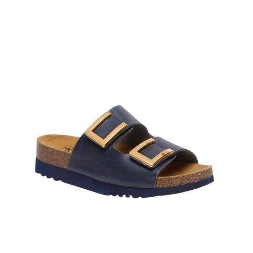 CALZATURA MONTEREY 2 STRAPS VINTAGE LEATHER BIS W NAVY BLUE 39 - dottorbianchi.it