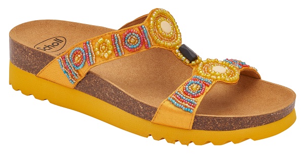 CALZATURA NEW BOGOTA' WEDGE SATIN+BEADS W TANGERINE 37 - dottorbianchi.it