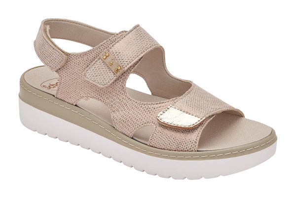 CALZATURA VERSILIA SANDAL PRINTED LEATHER W PLATINUM 41 - dottorbianchi.it