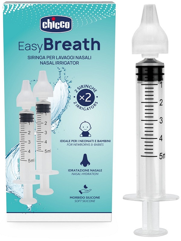 SIRINGA NASALE LAVAGGI EASY BREATH CHICCO 2 PEZZI - dottorbianchi.it