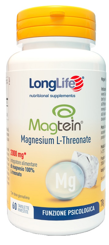 LONGLIFE MAGTEIN MAGNESIO L-THREONATO 60 TAVOLETTE RIVESTITE - dottorbianchi.it