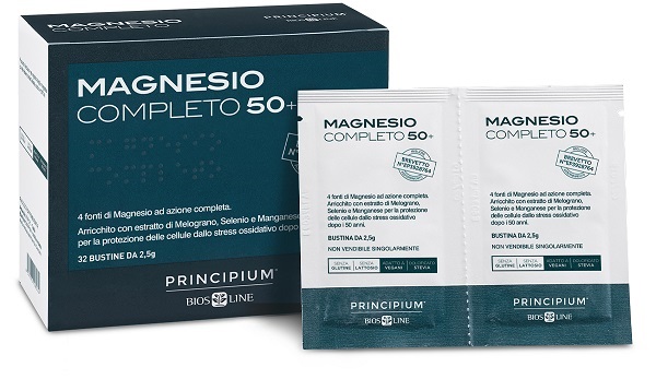 PRINCIPIUM MAGNESIO COMPLETO BREVETTATO 50+ 32 BUSTINE DA 2,5 G - dottorbianchi.it