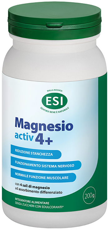 ESI MAGNESIO ACTIV 4+ 200 G SENZA GLUTINE - dottorbianchi.it