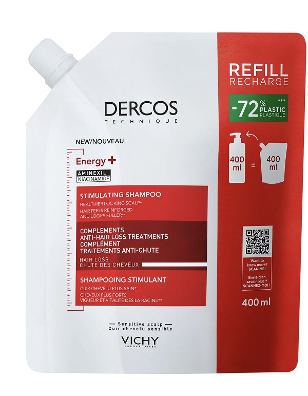 DERCOS TECHNIQUE SHAMPOO ENERGIZZANTE REFILL 400 ML - dottorbianchi.it