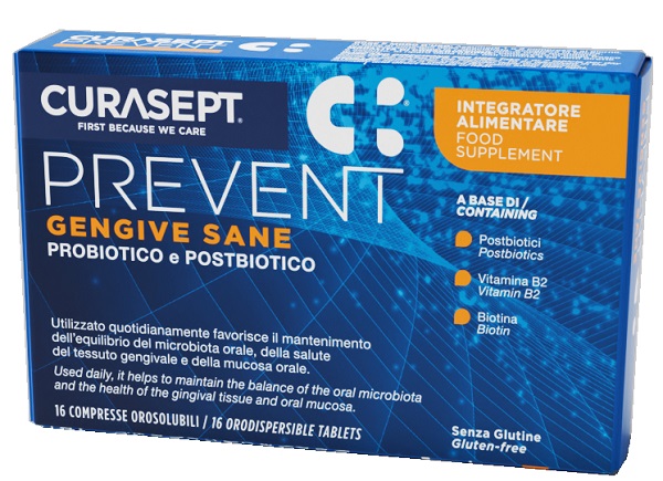 CURASEPT PREVENT GENGIVE SANE 16 COMPRESSE OROSOLUBILI - dottorbianchi.it