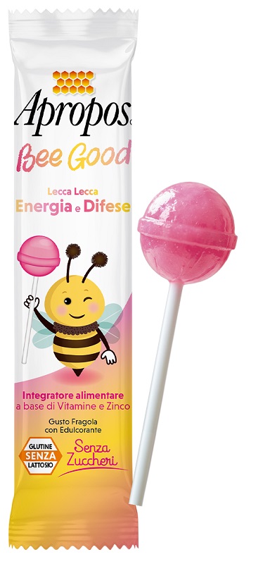 APROPOS BEE GOOD LECCA LECCA ENERGIA E DIFESA 8,5 G GUSTO FRAGOLA CON EDULCORANTE SENZA ZUCCHERI SENZA GLUTINE SENZA LATTOSIO - dottorbianchi.it