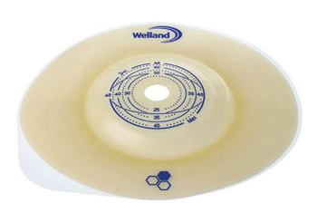 PLACCA PER COLOSTOMIA CONVESSA RITAGLIABILE AURUM2 DIAMETRO 13-25 MM FLANGIA 45 MM 5 PEZZI - dottorbianchi.it