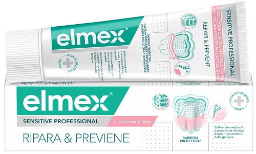 DENTIFRICIO ELMEX SENSITIVE RIPARA & PREVIENE 75 ML - dottorbianchi.it