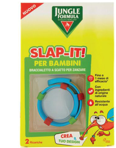 JUNGLE FORMULA SLAP-IT BRACCIALETTO ANTI-ZANZARE PER BAMBINI+ 2 RICARICHE - dottorbianchi.it