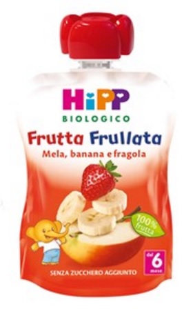 HIPP BIO FRUTTA FRULLATA MELA BANANA FRAGOLA 90 G - dottorbianchi.it