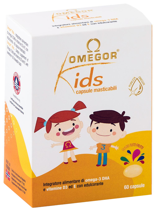 OMEGOR KIDS 60 CAPSULE MASTICABILI - dottorbianchi.it
