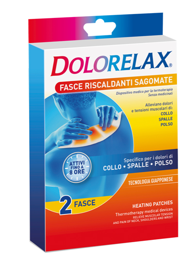FASCIA RISCALDANTE SAGOMATA DOLORELAX 2 PEZZI - dottorbianchi.it